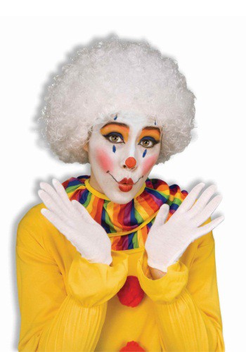 大人用 ホワイト Afro ウィッグ | コスプレ 衣装 仮装 小道具 おもしろい イベント パーティ 発表会 デコレーション リボン アクセサリー メンズ レ...