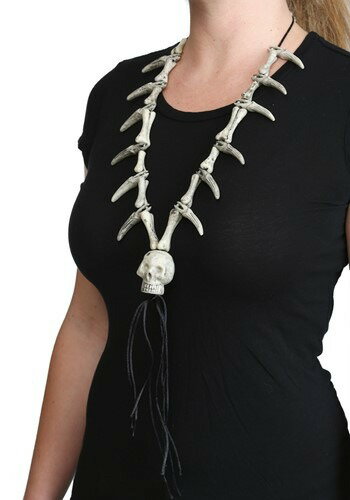 大人用 Faux Ivory Necklace W/ Skull Pendant | コスプレ 衣装 仮装 小道具 おもしろい イベント パーティ 発表会 デコ...