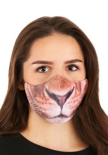 Adult's ライオン 動物 獅子Sublimated Face マスク | コスプレ 衣装 仮装 小道具 おもしろい イベント パーティ 発…