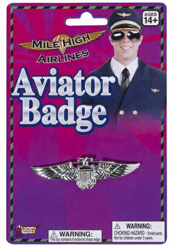 Aviator 羽 Badge | コスプレ 衣装 仮装 小道具 おもしろい イベント パーティ 発表会 デコレーション リボン アクセサリー メンズ レディー...