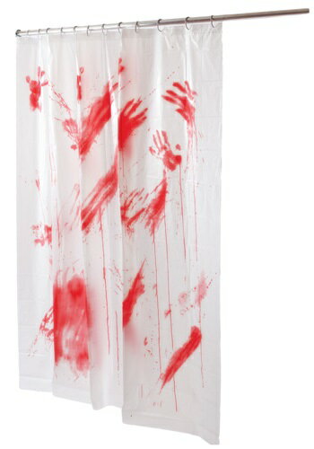 Bloody Shower Curtain | コスプレ 衣装 仮装 小道具 おもしろい イベント パーティ 発表会 デコレーション リボン アクセサリー メン...