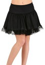 ブラック Lace Petticoat w/ Tulle | コスプレ 衣装 仮装 小道具 おもしろい イベント パーティ 発表会 デコレーション リボン アク...