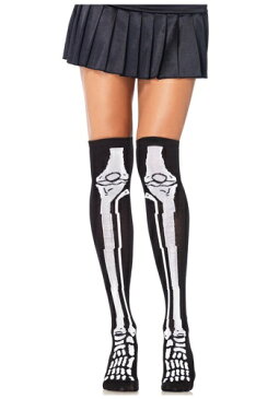 Skeleton Knee High Socks | コスプレ 衣装 仮装 小道具 おもしろい イベント パーティ 発表会 デコレーション リボン アクセサリー メンズ レディース 子供 おしゃれ かわいい ギフト プレゼント