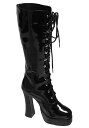 セクシー ブラック Faux Leather Knee High ブーツ | コスプレ 衣装 仮装 小道具 おもしろい イベント パーティ 発表会 デコレーショ...