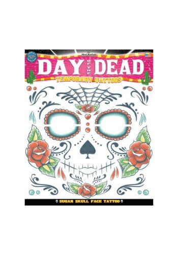 Temporary Sugar Skull Face Tattoo | コスプレ 衣装 仮装 小道具 おもしろい イベント パーティ 発表会 デコレーション リ...