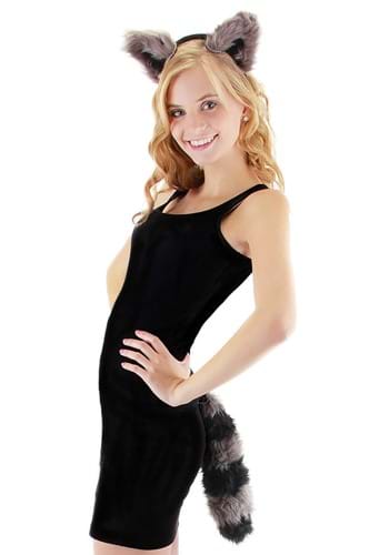 Raccoon Ears and Tail Set | コスプレ 衣装 仮装 小道具 おもしろい イベント パーティ 発表会 デコレーション リボン アクセサリ...
