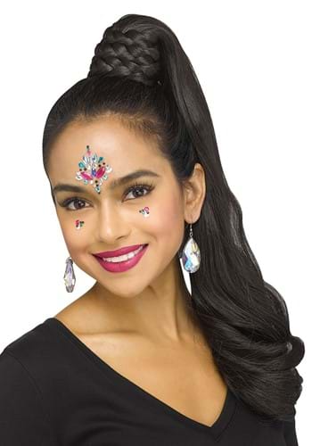 ブラック Genie Ponytail Hairpiece アクセサリー | コスプレ 衣装 仮装 小道具 おもしろい イベント パーティ 発表会 デコレーショ...