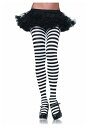ブラック & ホワイト Striped Tights | コスプレ 衣装 仮装 小道具 おもしろい イベント パーティ 発表会 デコレーション リボン アクセサ...