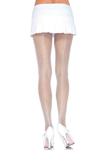 ホワイト Fishnet Tights with Backseam | コスプレ 衣装 仮装 小道具 おもしろい イベント パーティ 発表会 デコレーション リ...