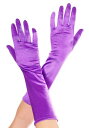 Purple Satin Womens グローブs | コスプレ 衣装 仮装 小道具 おもしろい イベント パーティ 発表会 デコレーション リボン アクセサリー メンズ レディース 子供 おしゃれ かわいい ギフト プレゼント