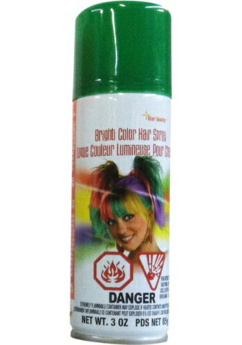 Green Hair Spray | コスプレ 衣装 仮装 小道具 おもしろい イベント パーティ 発表会 デコレーション リボン アクセサリー メンズ レディ...