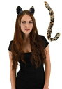Cheetah Cat Tail and Ears Set | コスプレ 衣装 仮装 小道具 おもしろい イベント パーティ 発表会 デコレーション リボン ア...