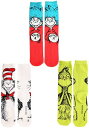 大人用 Dr. Seuss Characters Crew Sock 3 Pair Set | コスプレ 衣装 仮装 小道具 おもしろい イベント パーティ 発...
