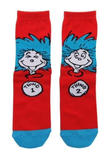 Thing 1 & Thing 2 Crew Socks | コスプレ 衣装 仮装 小道具 おもしろい イベント パーティ 発表会 デコレーション リボン アクセサリー メンズ レディース 子供 おしゃれ かわいい ギフト プレゼント