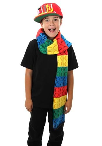 Rainbow Bricky Blocks Knit Scarf | コスプレ 衣装 仮装 小道具 おもしろい イベント パーティ 発表会 デコレーション リボ...