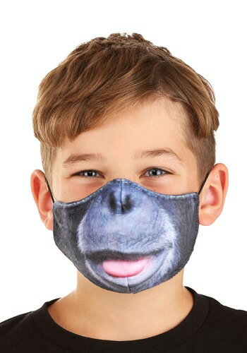 Child's Gorilla Sublimated Face マスク | コスプレ 衣装 仮装 小道具 おもしろい イベント パーティ 発表会 デコレーション...