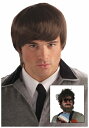 60s Mod ブラウン 茶 茶色 Mens ウィッグ | コスプレ 衣装 仮装 小道具 おもしろい イベント パーティ 発表会 デコレーション リボン アクセ...