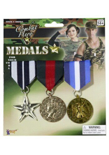 Combat Hero Medals | コスプレ 衣装 仮装 小道具 おもしろい イベント パーティ 発表会 デコレーション リボン アクセサリー メンズ レ...
