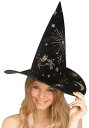 ブラック Constellation 魔女 ウイッチ 魔法使い帽子 ハット コスチューム アクセサリー | ハロウィン コスプレ 衣装 仮装 小道具 おもしろい...