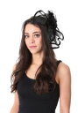 大人用 ブラック Fascinator ヘッドバンド | コスプレ 衣装 仮装 小道具 おもしろい イベント パーティ 発表会 デコレーション リボン アクセサ...