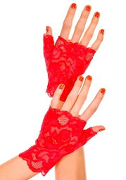 Fingerless レッド Lace グローブs | コスプレ 衣装 仮装 小道具 おもしろい イベント パーティ 発表会 デコレーション リボン アクセサリー メンズ レディース 子供 おしゃれ かわいい ギフト プレゼント