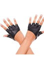 Fingerless ブラック Cropped グローブs for Women | コスプレ 衣装 仮装 小道具 おもしろい イベント パーティ 発表会 デコレーション リボン アクセサリー メンズ レディース 子供 おしゃれ かわいい ギフト プレゼント
