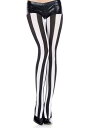 ブラック and ホワイト Striped Tights for Women | コスプレ 衣装 仮装 小道具 おもしろい イベント パーティ 発表会 デコレーション リボン アクセサリー メンズ レディース 子供 おしゃれ かわいい ギフト プレゼント