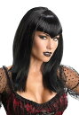 ブラック Glitter ヴァンパイア 吸血鬼 大人用 ウィッグ | コスプレ 衣装 仮装 小道具 おもしろい イベント パーティ 発表会 デコレーション リボ...