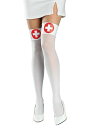 ホワイト Nurse Thigh Highs | コスプレ 衣装 仮装 小道具 おもしろい イベント パーティ 発表会 デコレーション リボン アクセサリー メ...