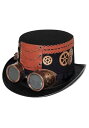 Steampunk Women's 帽子 ハット | コスプレ 衣装 仮装 小道具 おもしろい イベント パーティ 発表会 デコレーション リボン アクセサリー...