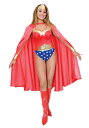 大人用 デラックス レッド Superhero マント ケープ | コスプレ 衣装 仮装 小道具 おもしろい イベント パーティ 発表会 デコレーション リボン...
