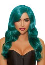 Teal Long Wavy ウィッグ | コスプレ 衣装 仮装 小道具 おもしろい イベント パーティ 発表会 デコレーション リボン アクセサリー メンズ ...