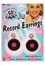 Record Earrings | コスプレ 衣装 仮装 小道具 おもしろい イベント パーティ 発表会 デコレーション リボン アクセサリー メンズ レディー...
