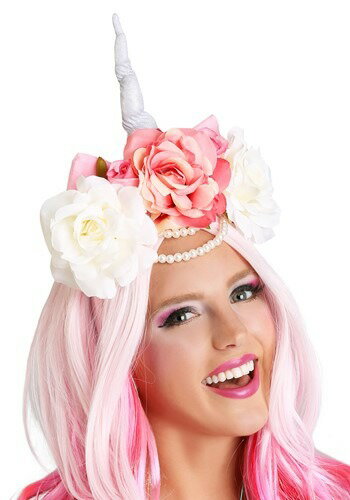 ユニコーン Flower Crown アクセサリー | コスプレ 衣装 仮装 小道具 おもしろい イベント パーティ 発表会 デコレーション リボン アクセサリ...