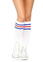 レッド and Blue Striped Athletic Socks for Women | コスプレ 衣装 仮装 小道具 おもしろい イベント パーティ 発...