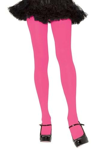 Pink Nylon Opaque Tights for Women | コスプレ 衣装 仮装 小道具 おもしろい イベント パーティ 発表会 デコレーション ...