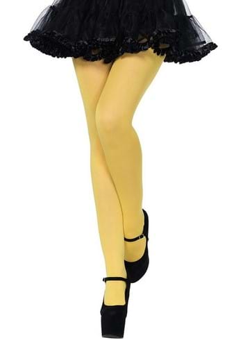 Yellow Nylon Opaque Tights for Women | コスプレ 衣装 仮装 小道具 おもしろい イベント パーティ 発表会 デコレーショ...