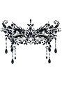 Adhesive Masquerade ブラック Face Jewels | コスプレ 衣装 仮装 小道具 おもしろい イベント パーティ 発表会 デコレーション リボン アクセサリー メンズ レディース 子供 おしゃれ かわいい ギフト プレゼント
