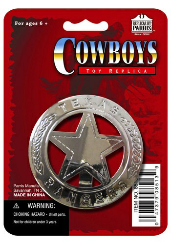 Texas Ranger Badge | コスプレ 衣装 仮装 小道具 おもしろい イベント パーティ 発表会 デコレーション リボン アクセサリー メンズ レ...