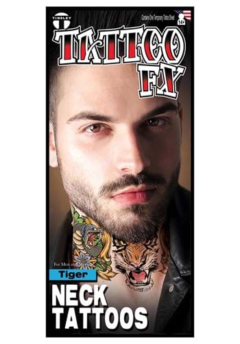 Neck 虎 タイガー トラ Tattoo | コスプレ 衣装 仮装 小道具 おもしろい イベント パーティ 発表会 デコレーション リボン アクセサリー メン...