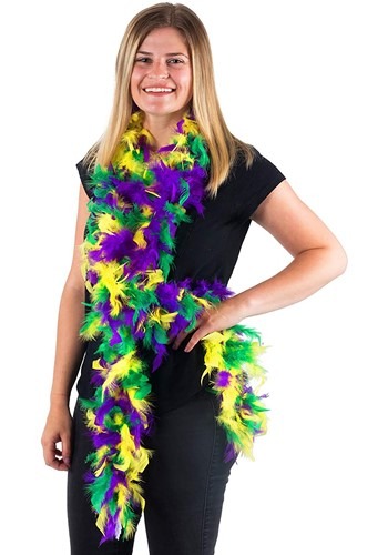 Mixed Colors Mardi Gra 50 Gram 6 Ft Feather Boa | コスプレ 衣装 仮装 小道具 おもしろい イベント パーティ...