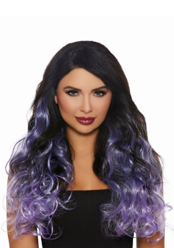 Women's Long Curly Lavender Ombre Hair Extensions | コスプレ 衣装 仮装 小道具 おもしろい イベント パー...