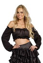Women's ブラック Peasant Top | コスプレ 衣装 仮装 小道具 おもしろい イベント パーティ 発表会 デコレーション リボン アクセサリー...