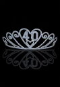 Silver Sparkle 40 Tiara | コスプレ 衣装 仮装 小道具 おもしろい イベント パーティ 発表会 デコレーション リボン アクセサリー ...