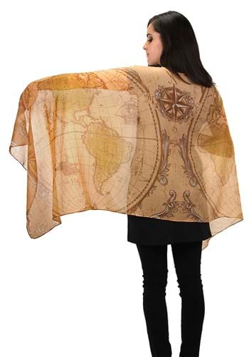 Ye Olde World Map Lightweight ブラウン 茶 茶色 Scarf | コスプレ 衣装 仮装 小道具 おもしろい イベント パーティ 発...