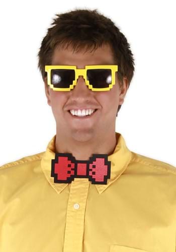 Pixel Retro Gaming Bow Tie | コスプレ 衣装 仮装 小道具 おもしろい イベント パーティ 発表会 デコレーション リボン アクセサ...