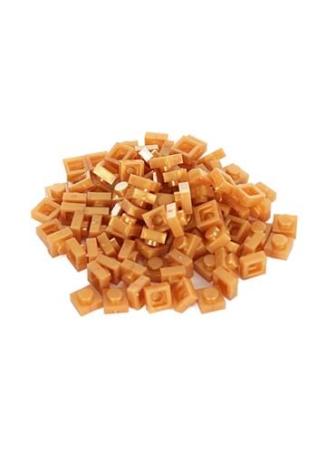 100 Pieces 1x1 Gold Bricky Blocks | コスプレ 衣装 仮装 小道具 おもしろい イベント パーティ 発表会 デコレーション リ...