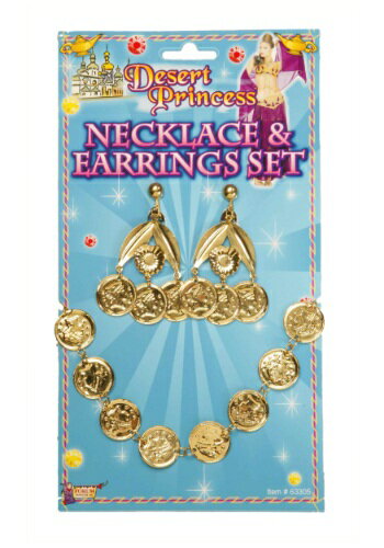 Belly Dancer Necklace and Earring Set | コスプレ 衣装 仮装 小道具 おもしろい イベント パーティ 発表会 デコレーシ...