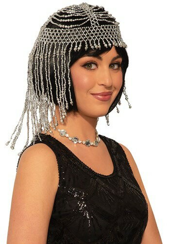 Silver Beaded Headpiece | コスプレ 衣装 仮装 小道具 おもしろい イベント パーティ 発表会 デコレーション リボン アクセサリー ...