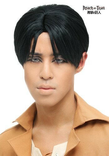 Attack on Titan 大人用 Levi ウィッグ | コスプレ 衣装 仮装 小道具 おもしろい イベント パーティ 発表会 デコレーション リボン ア...